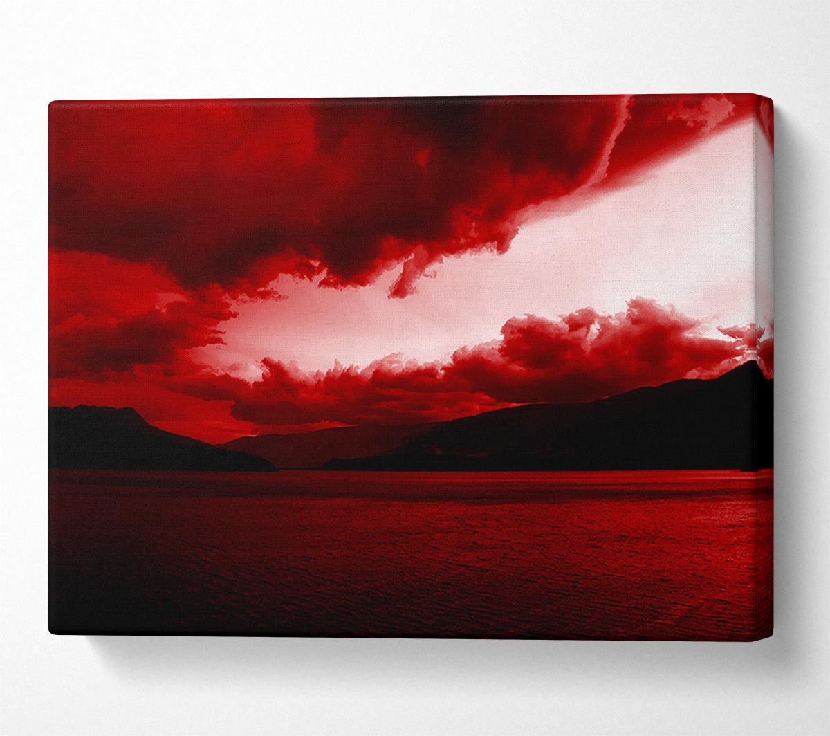 Red Tempest Sky Canvas Wall Art