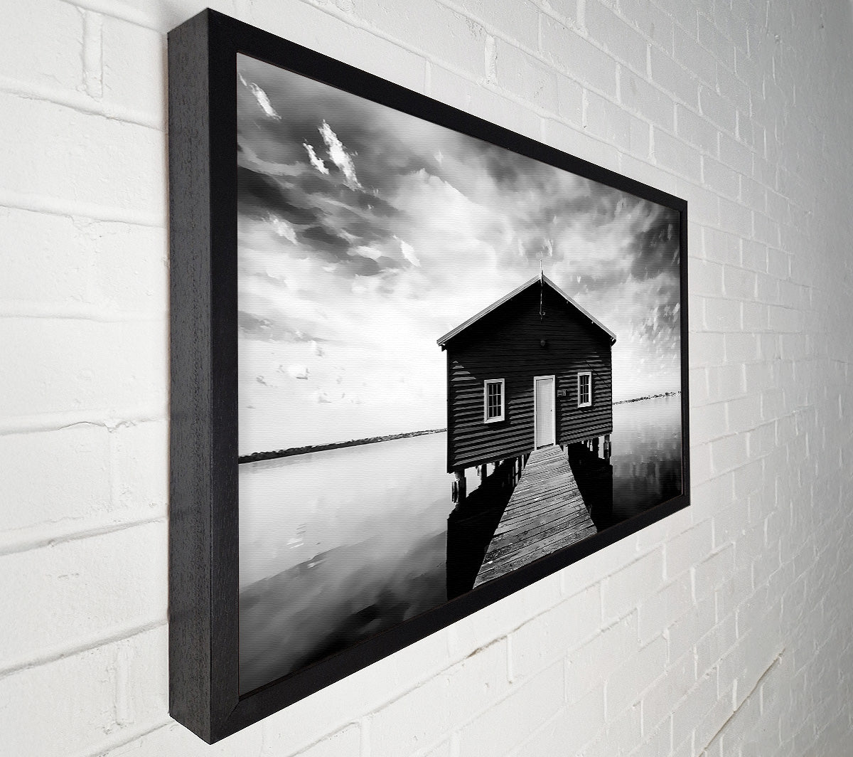 Water House B n W Canvas Wall Art