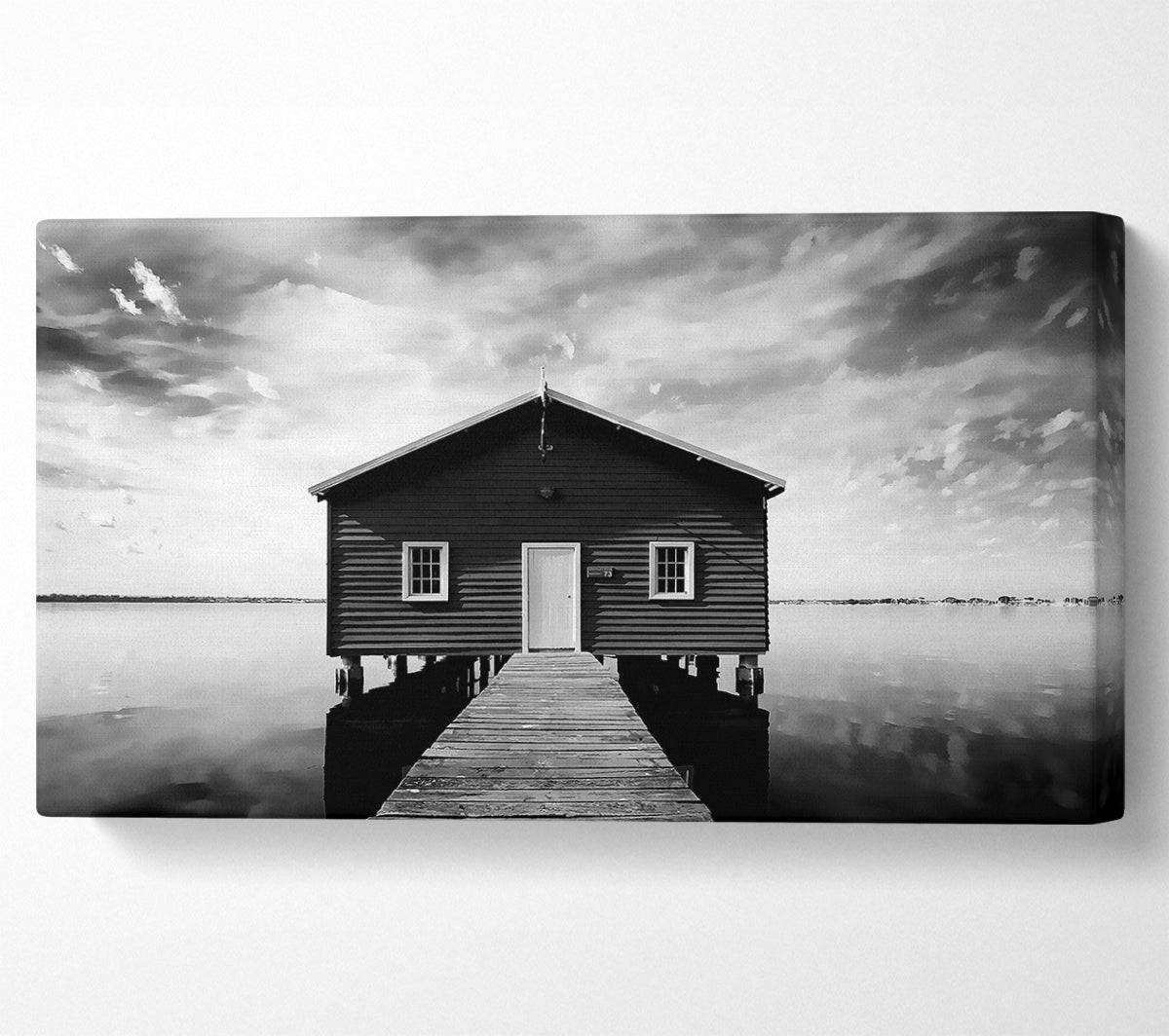 Water House B n W Canvas Wall Art