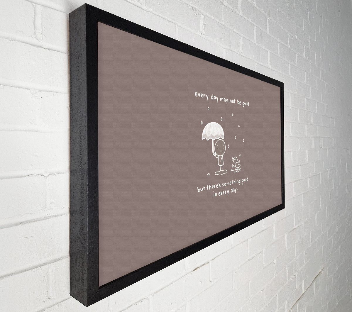 Theres Something Good In Every Day Beige Canvas Wall Art