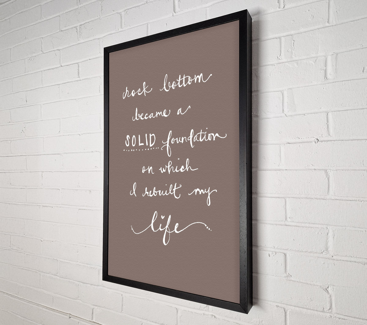 Rock Bottom Beige Canvas Wall Art
