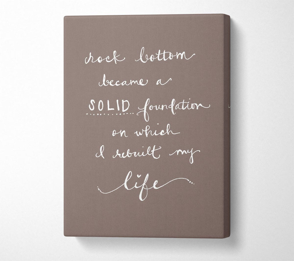 Rock Bottom Beige Canvas Wall Art