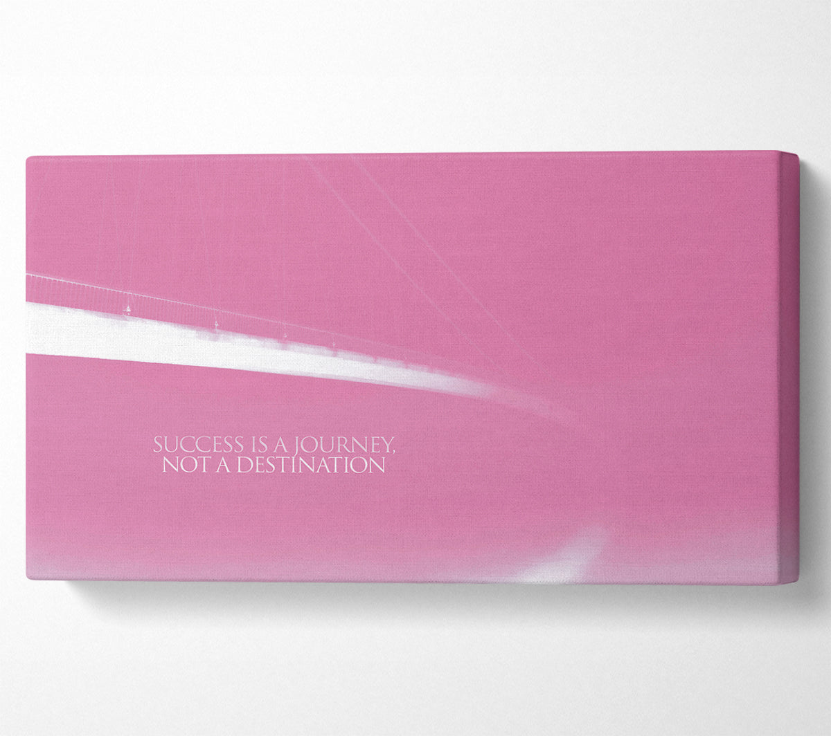 Success Is A Journey Pink Canvas Wall Art
