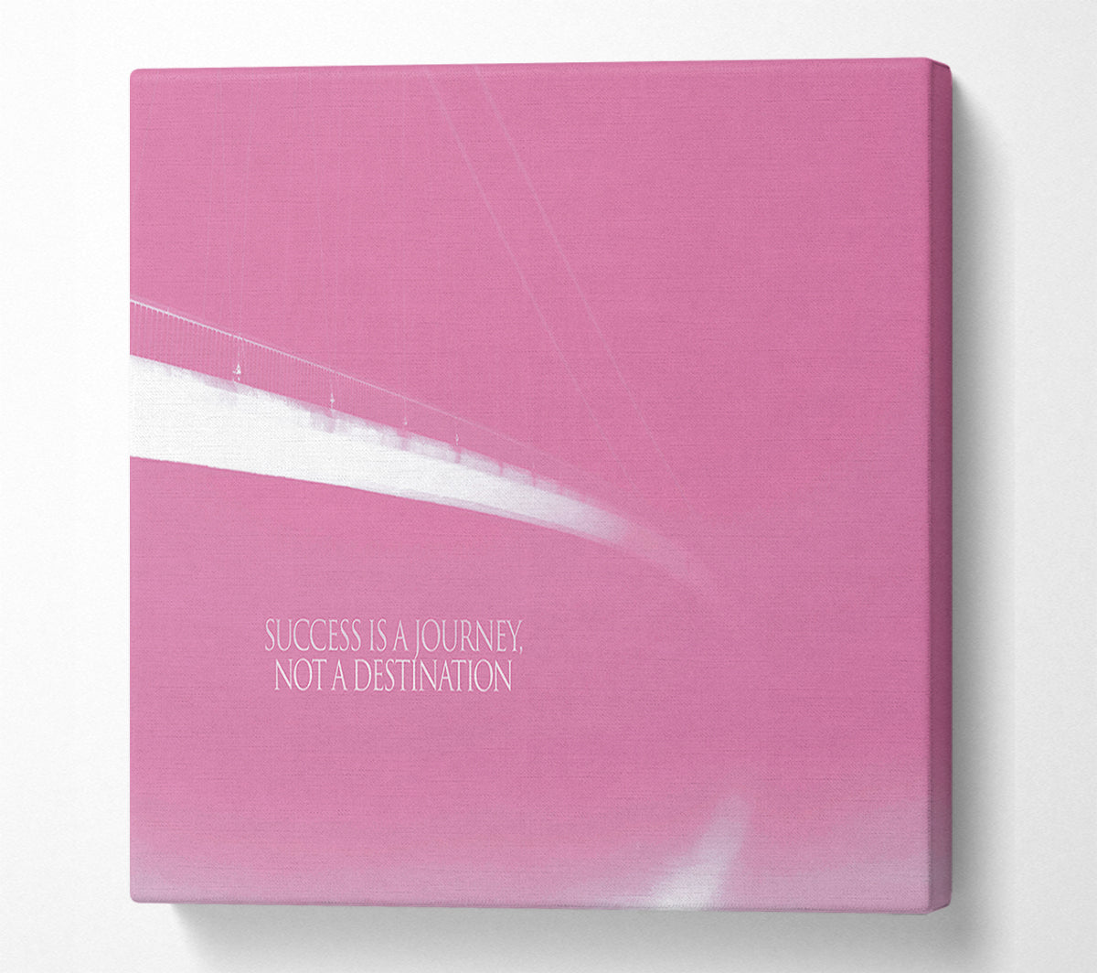 Success Is A Journey Pink Canvas Wall Art