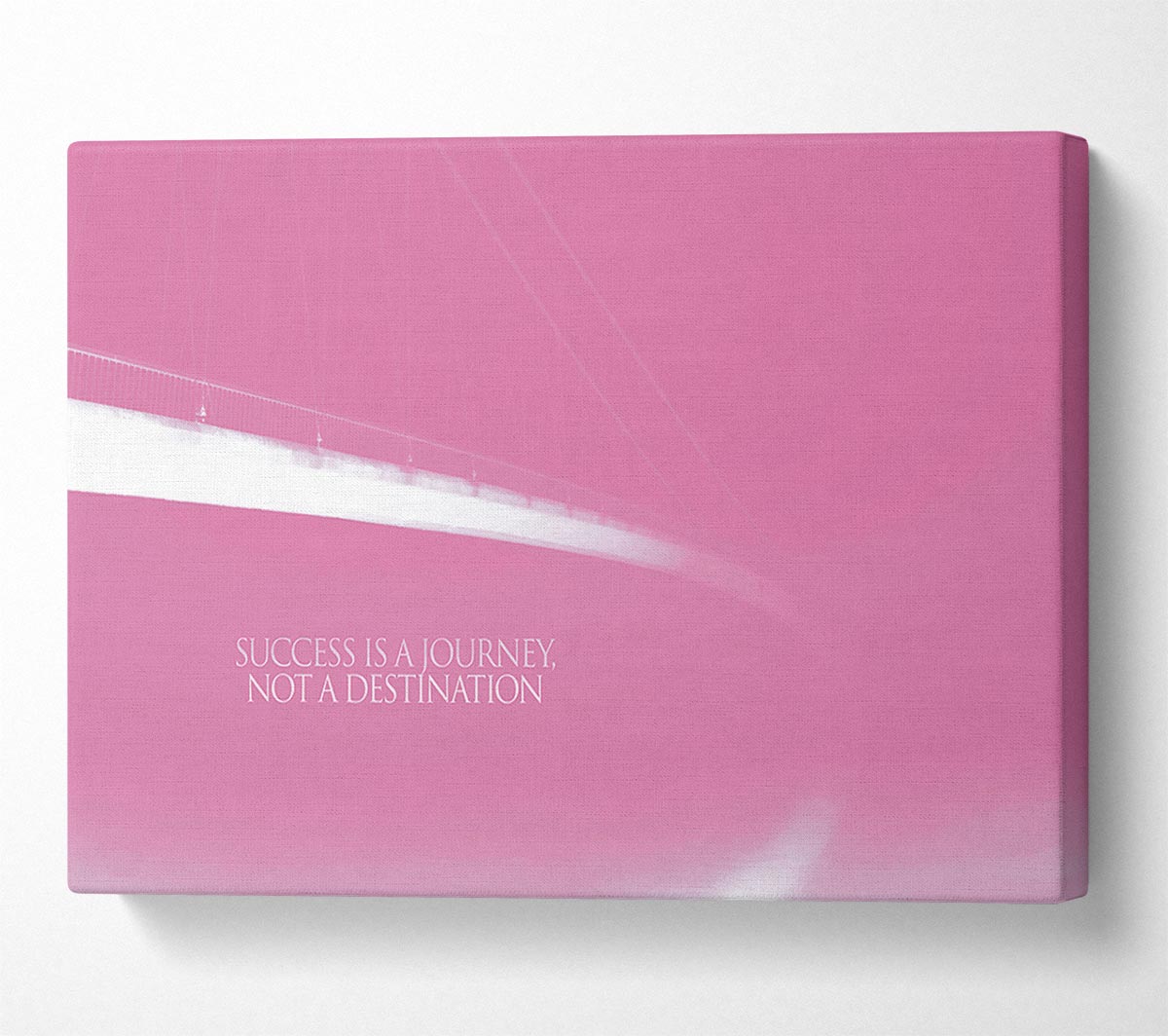 Success Is A Journey Pink Canvas Wall Art