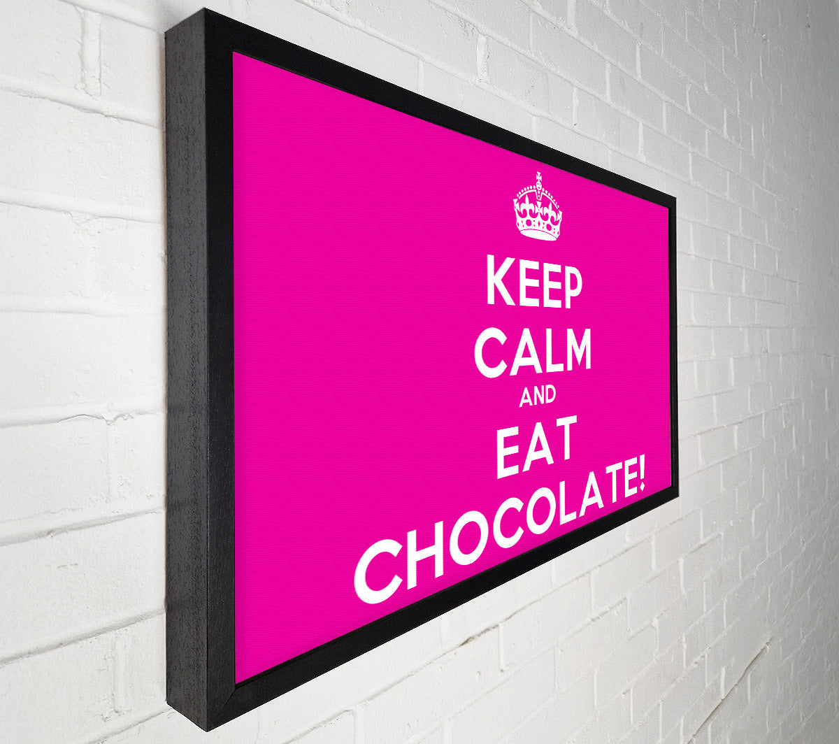 Kitchen Quote Keep Calm Eat Chocolate Canvas Print