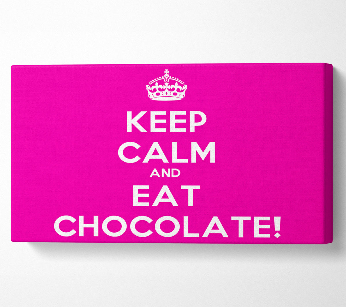 Kitchen Quote Keep Calm Eat Chocolate Canvas Print