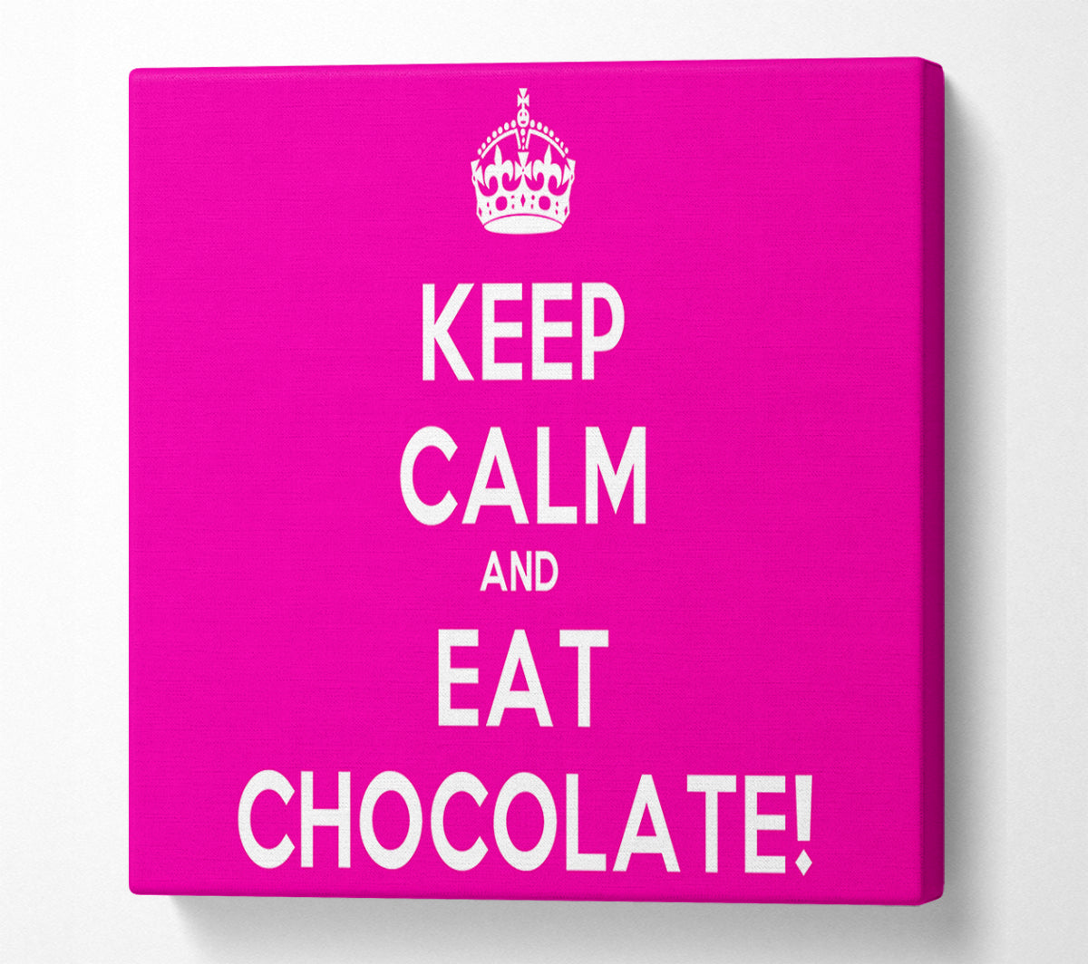 Kitchen Quote Keep Calm Eat Chocolate Canvas Print
