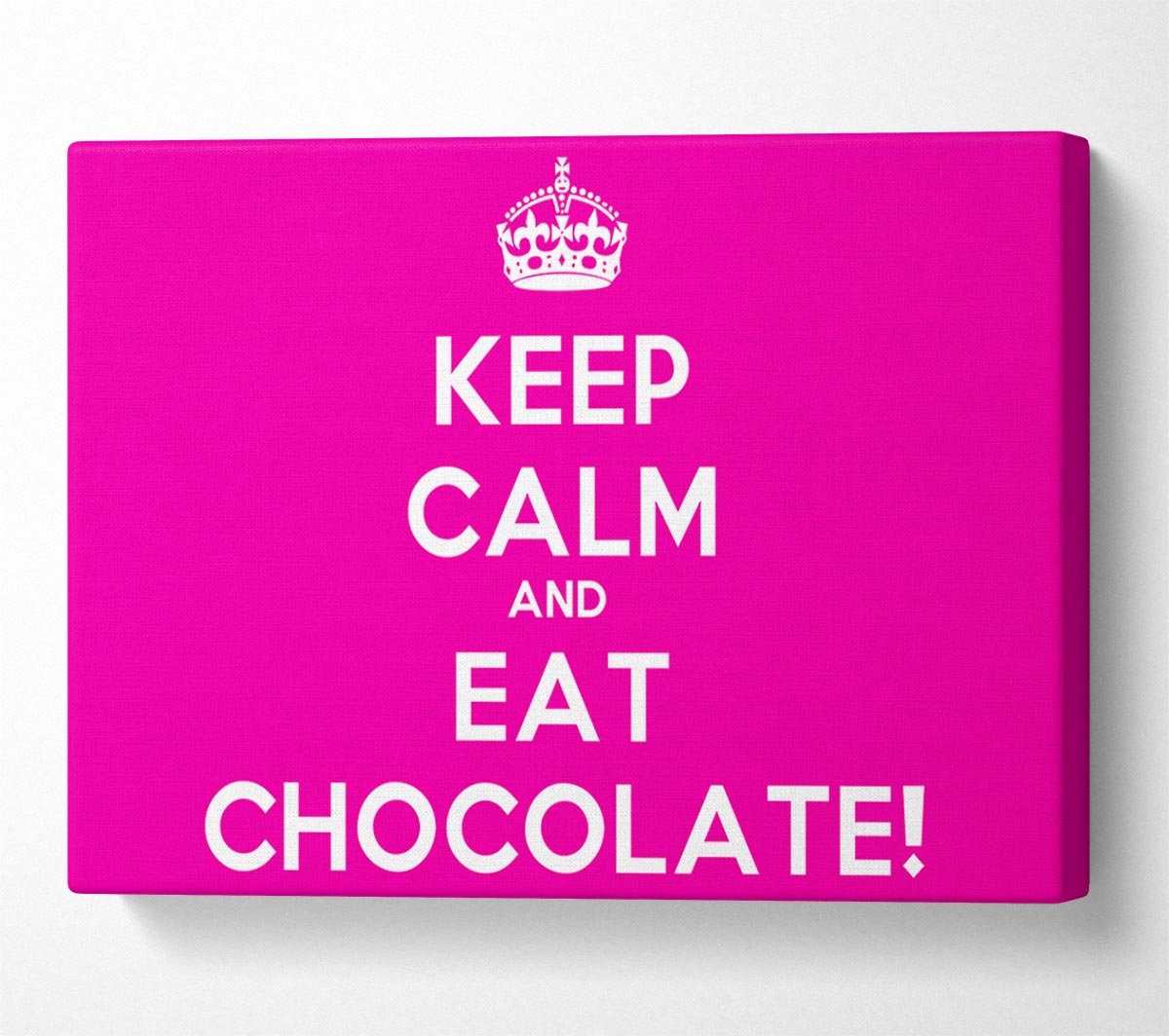 Kitchen Quote Keep Calm Eat Chocolate Canvas Print