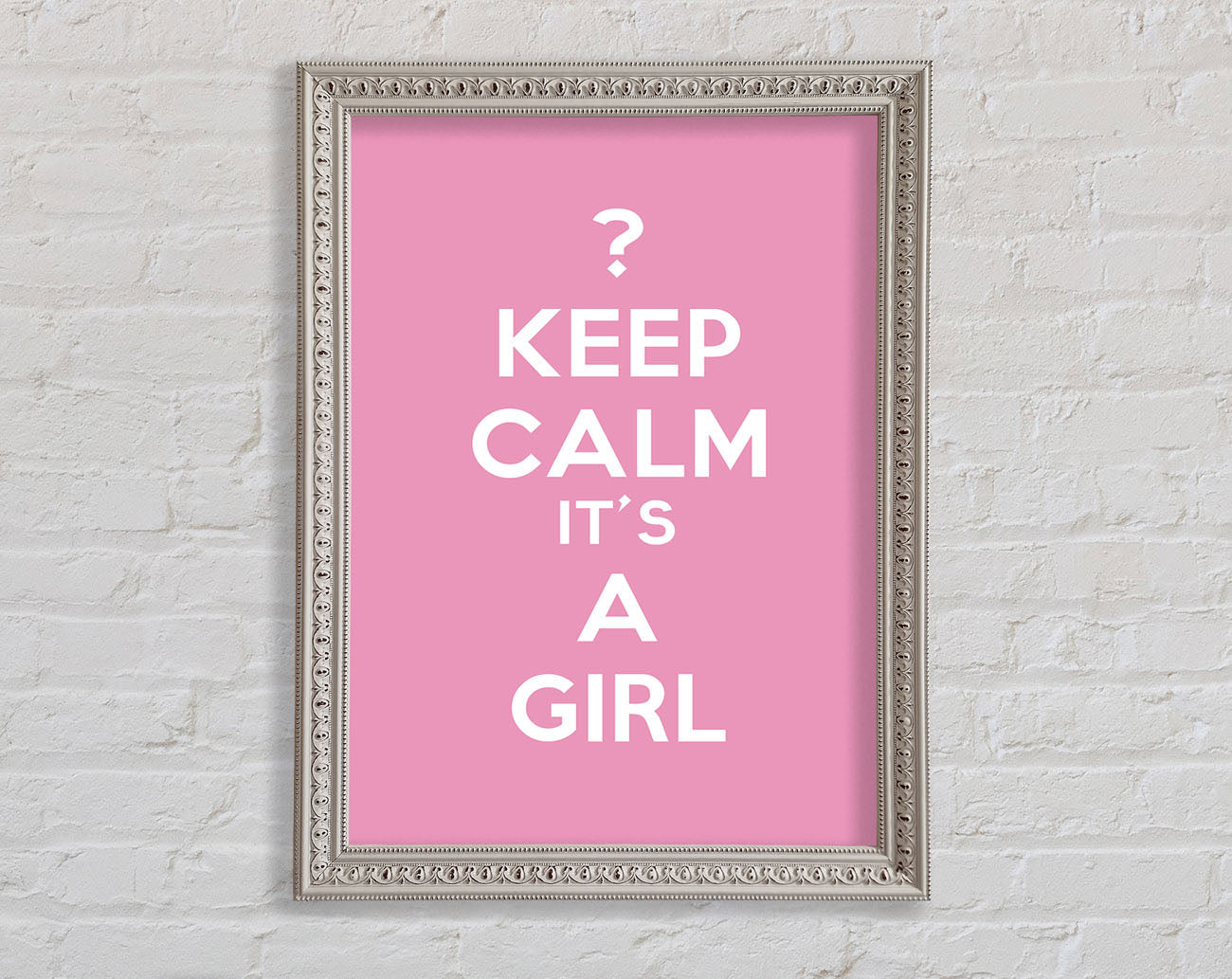 Nursery Quote Keep Calm Girl Pink Framed Print