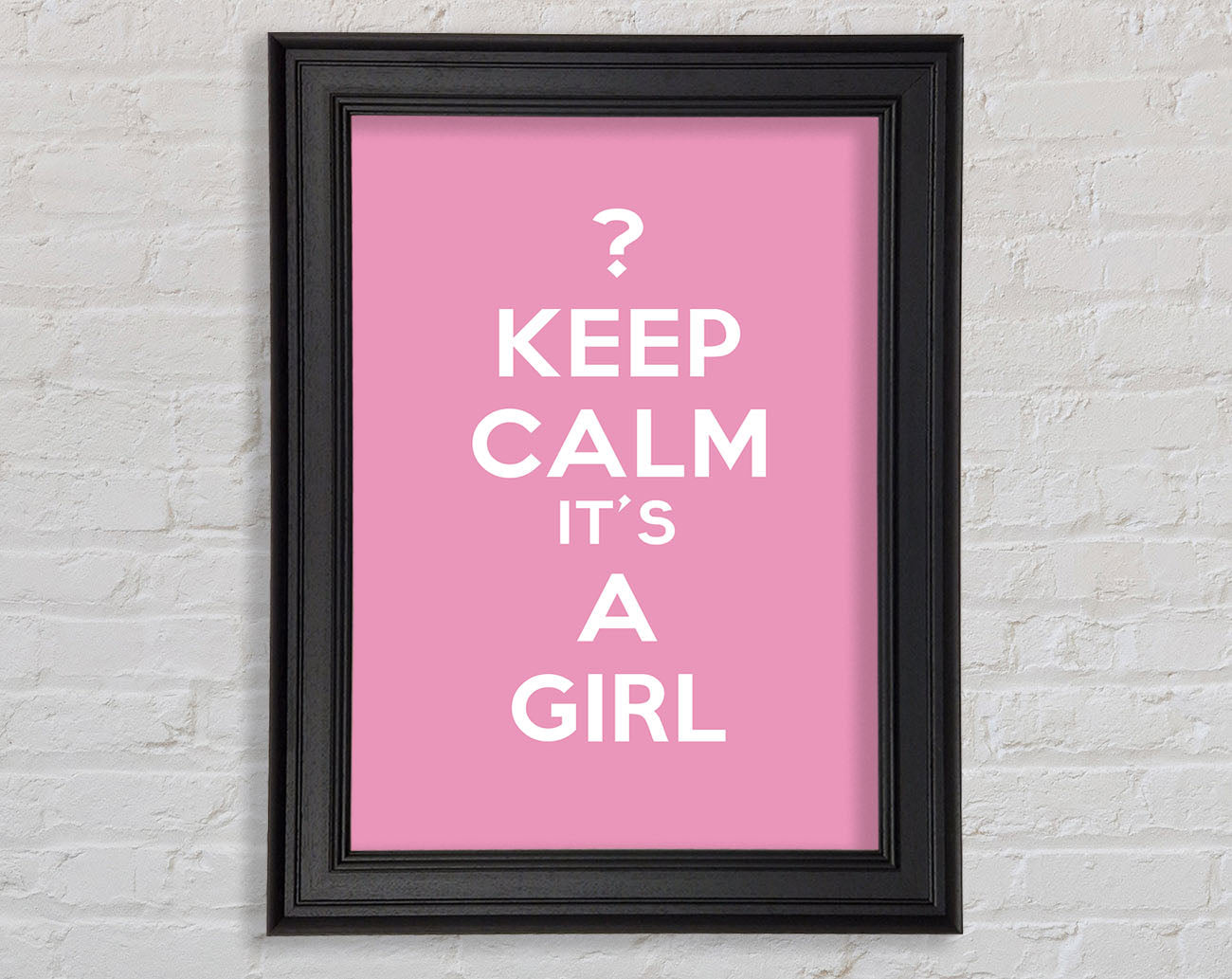 Nursery Quote Keep Calm Girl Pink Framed Print