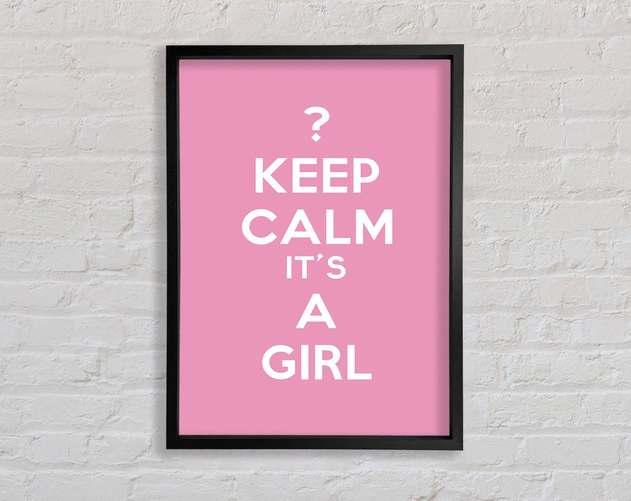 Nursery Quote Keep Calm Girl Pink Framed Print