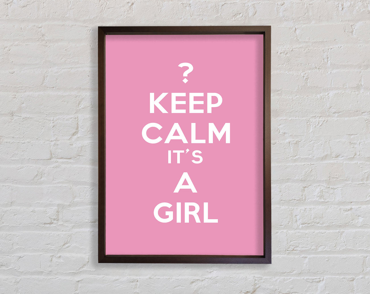 Nursery Quote Keep Calm Girl Pink Framed Print