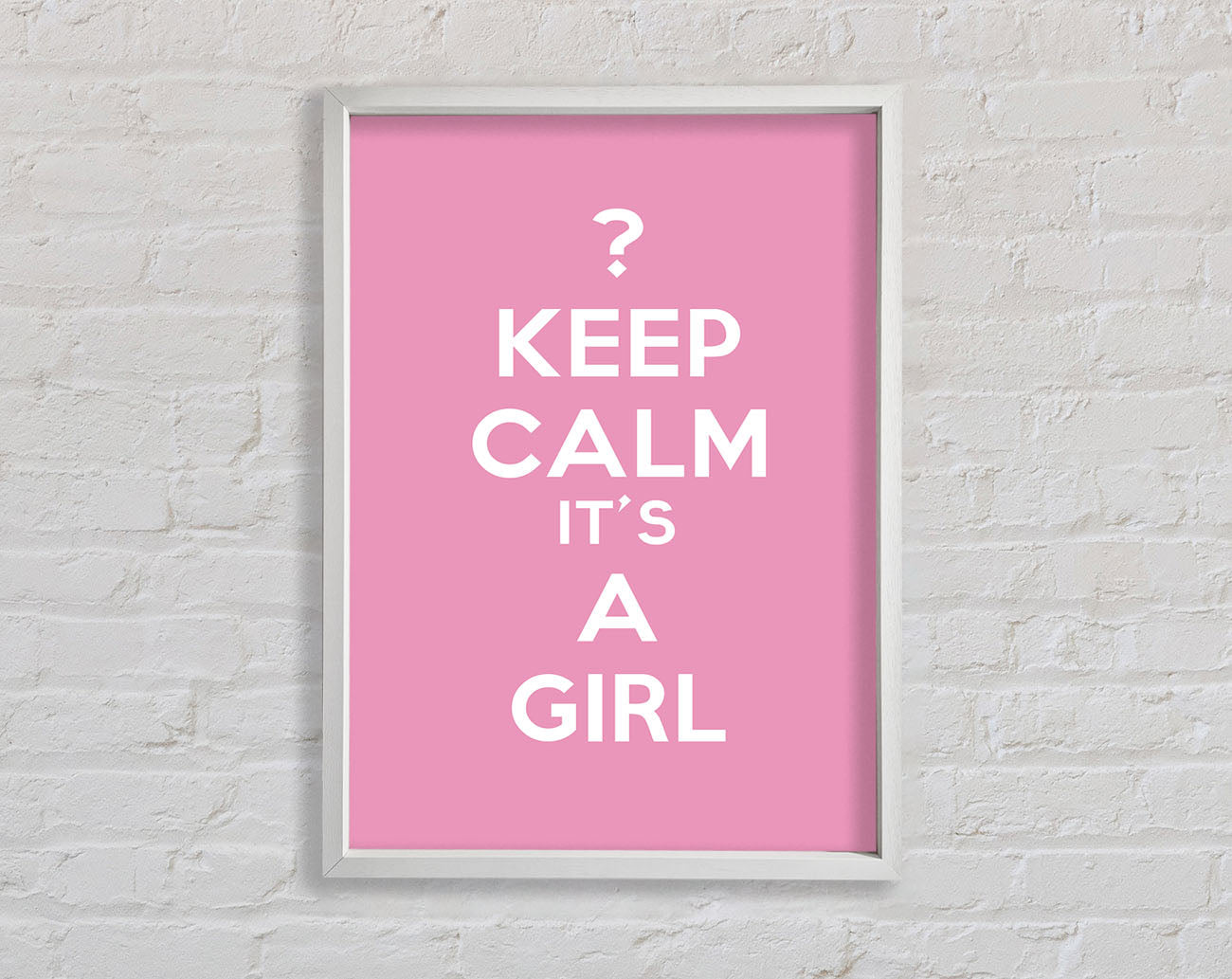 Nursery Quote Keep Calm Girl Pink Framed Print