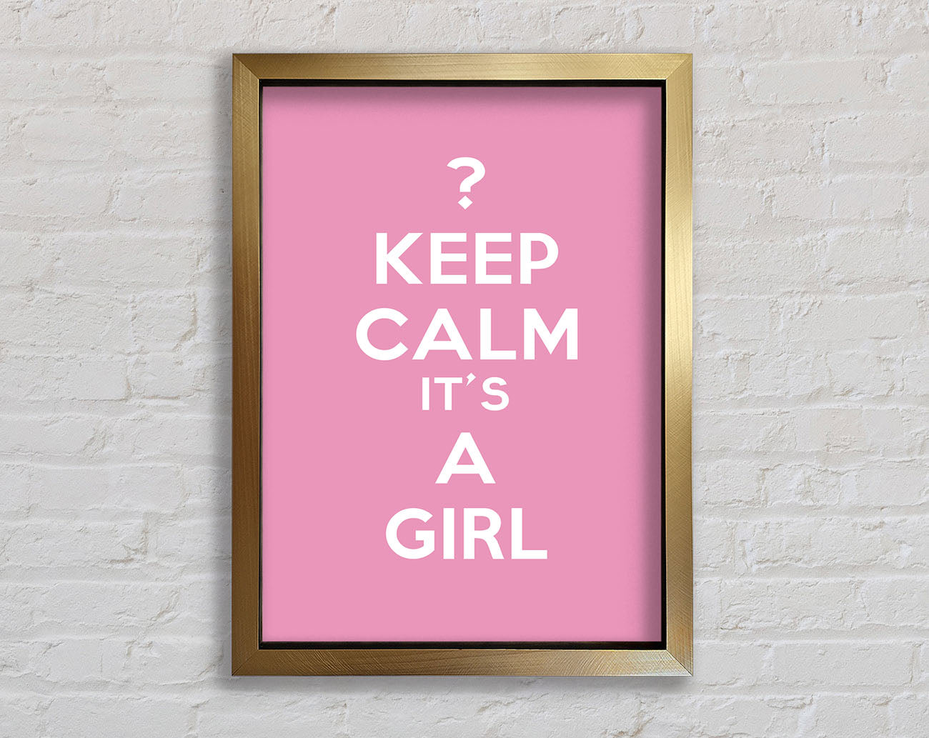Nursery Quote Keep Calm Girl Pink Framed Print