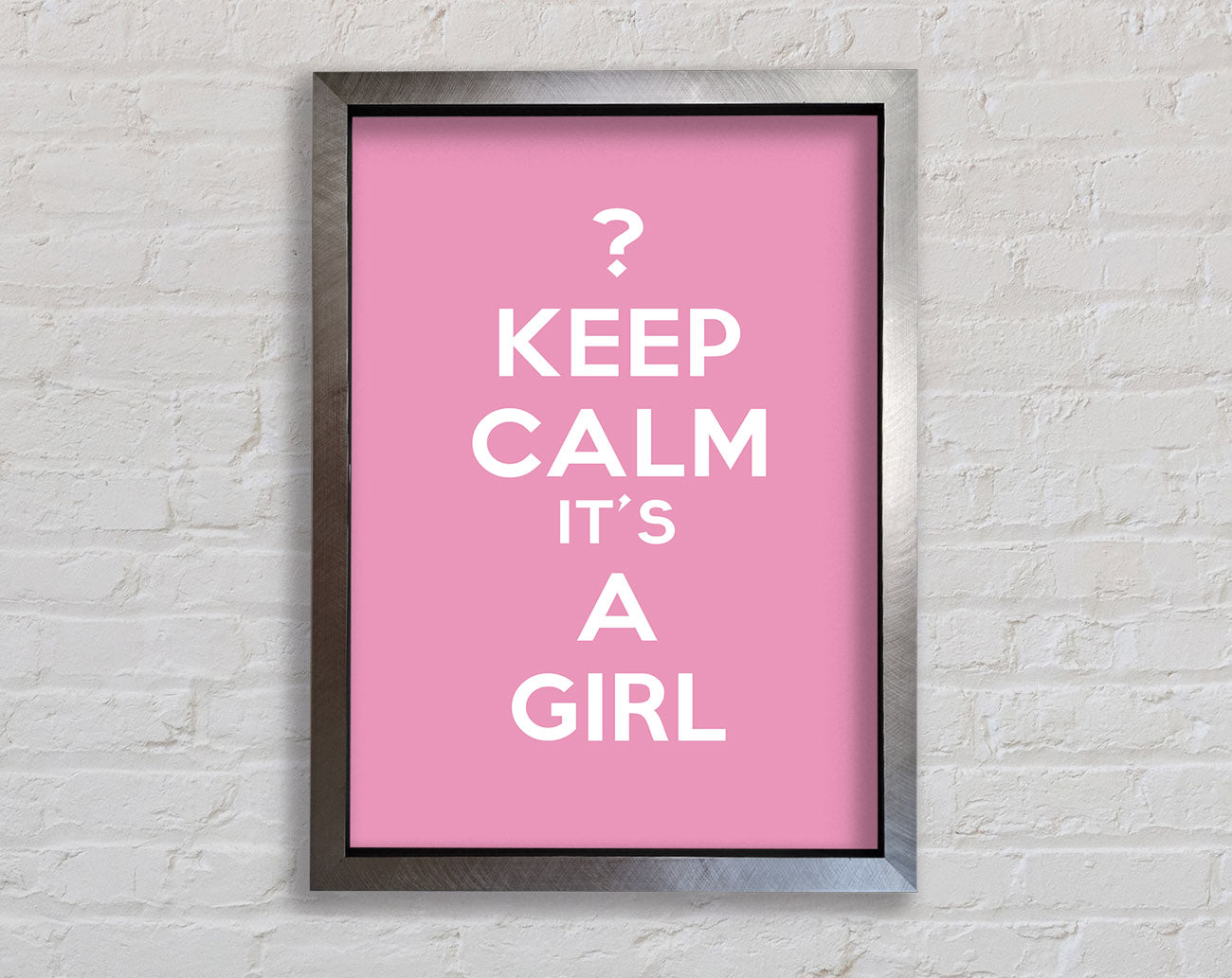 Nursery Quote Keep Calm Girl Pink Framed Print