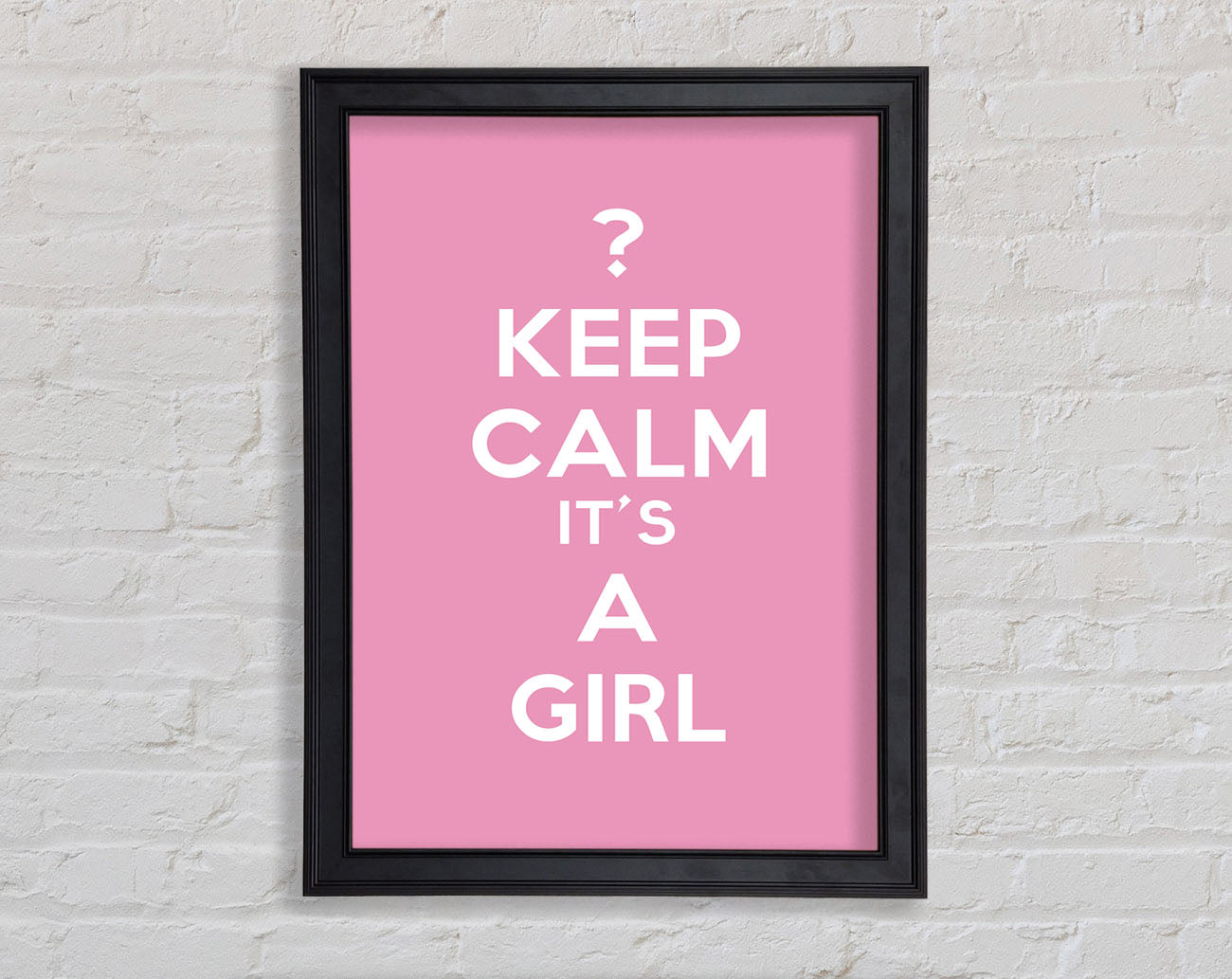 Nursery Quote Keep Calm Girl Pink Framed Print