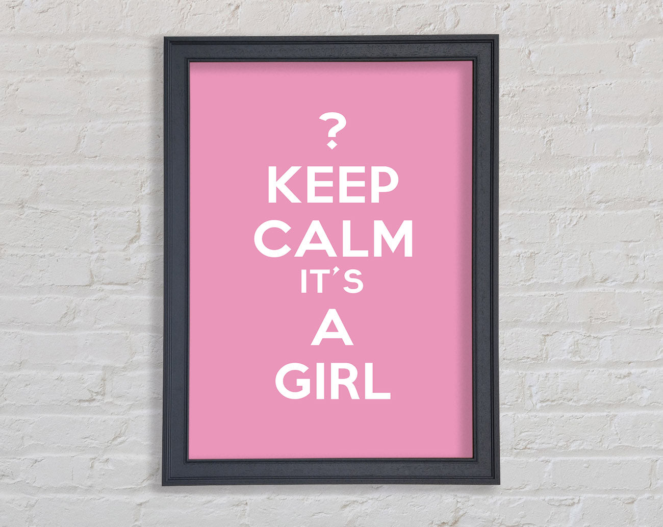 Nursery Quote Keep Calm Girl Pink Framed Print