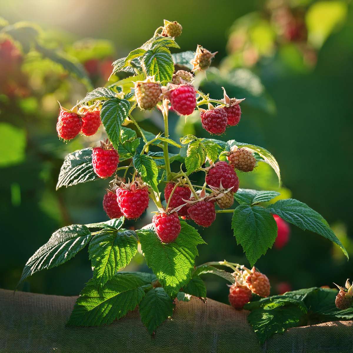 Raspberry plant - 4 pcs. - Rubus idaeus 'Malling Promise' - H50-60cm - ⌀15cm