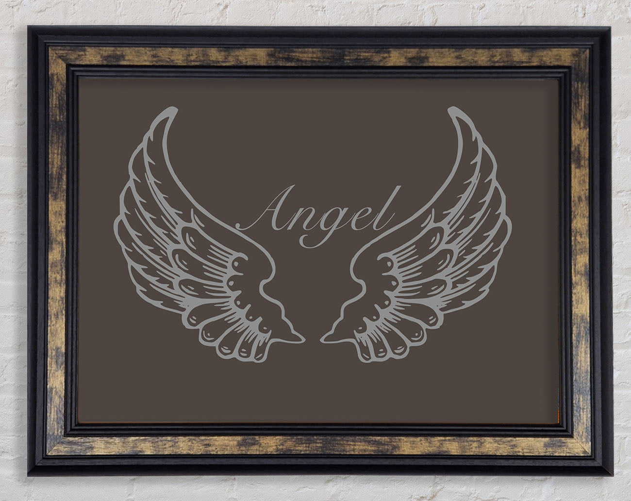 Angel Wings Chocolate Framed Print