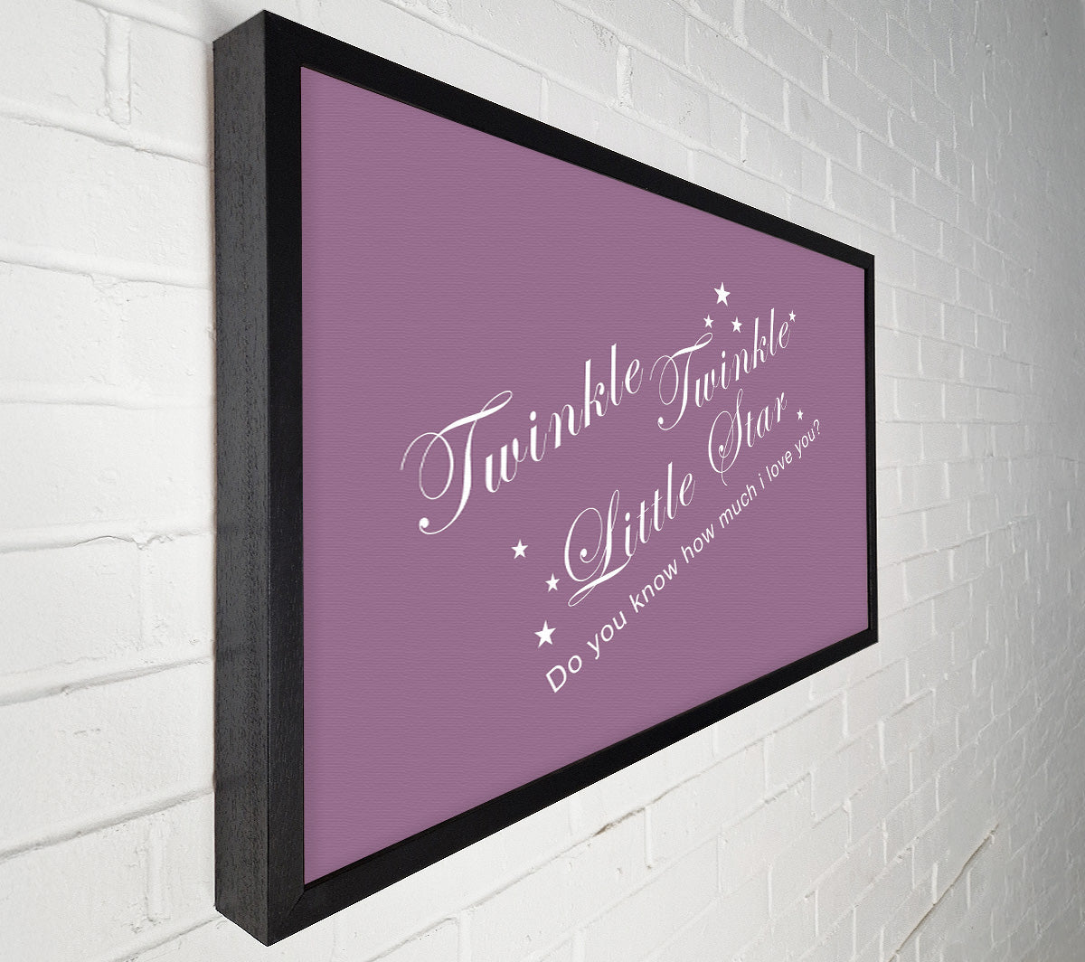 Twinkle Twinkle Little Star 2 Dusty Pink Canvas Wall Art