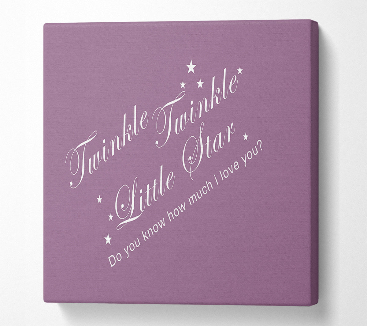 Twinkle Twinkle Little Star 2 Dusty Pink Canvas Wall Art