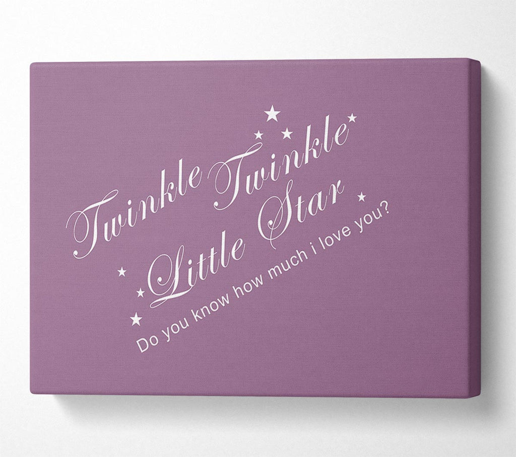 Twinkle Twinkle Little Star 2 Dusty Pink Canvas Wall Art