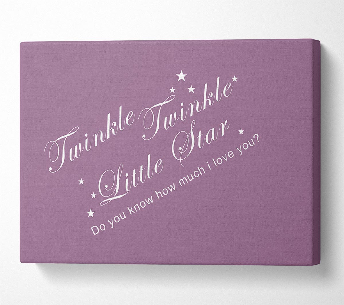 Twinkle Twinkle Little Star 2 Dusty Pink Canvas Wall Art