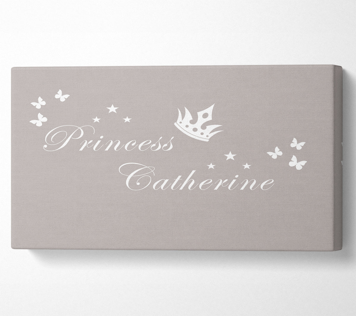 Your Own Name Princess 2 Beige Canvas Wall Art