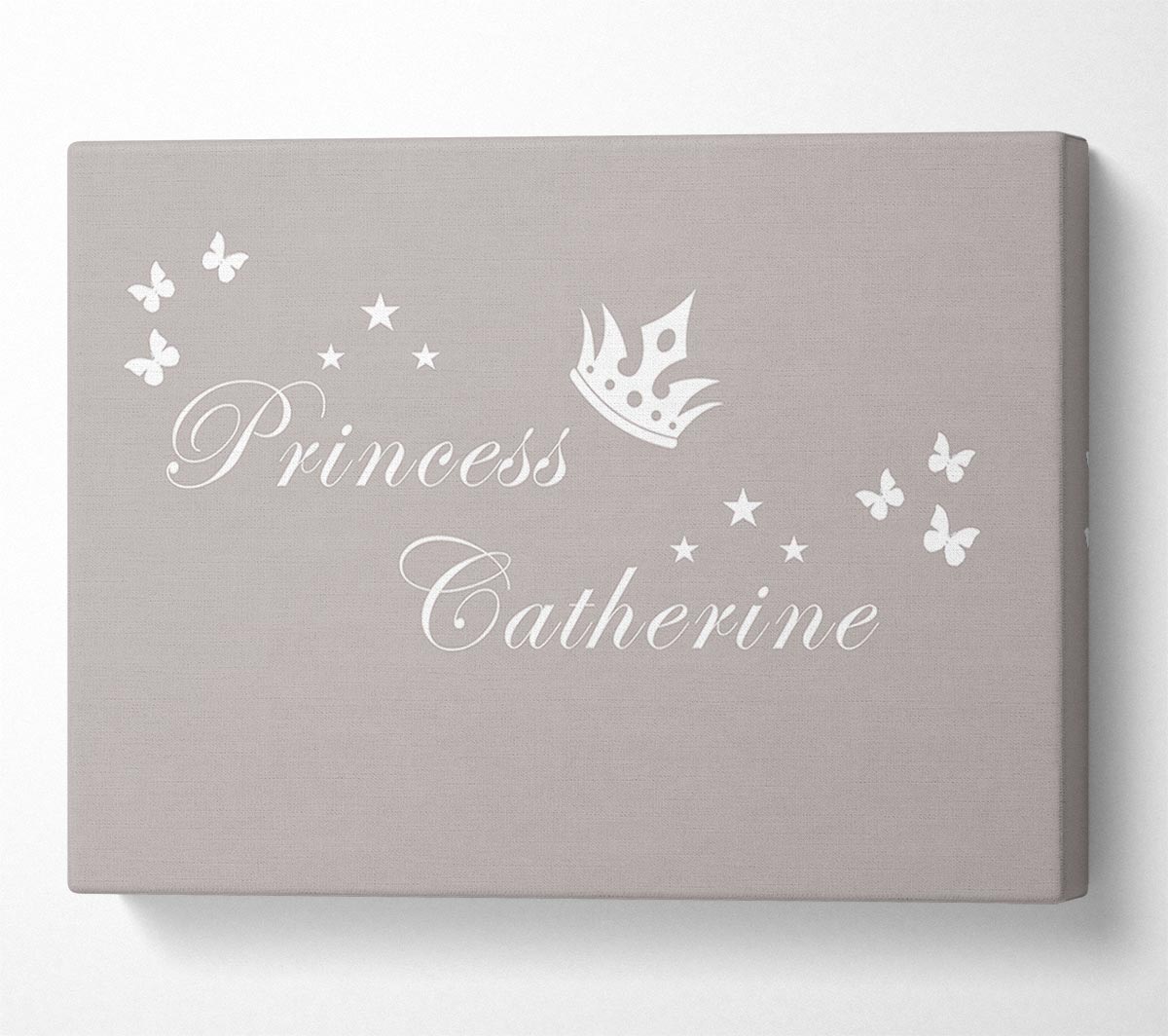 Your Own Name Princess 2 Beige Canvas Wall Art