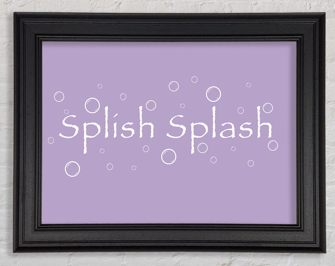 Bathroom Quote Splish Splash Bathroom Lilac Framed Print