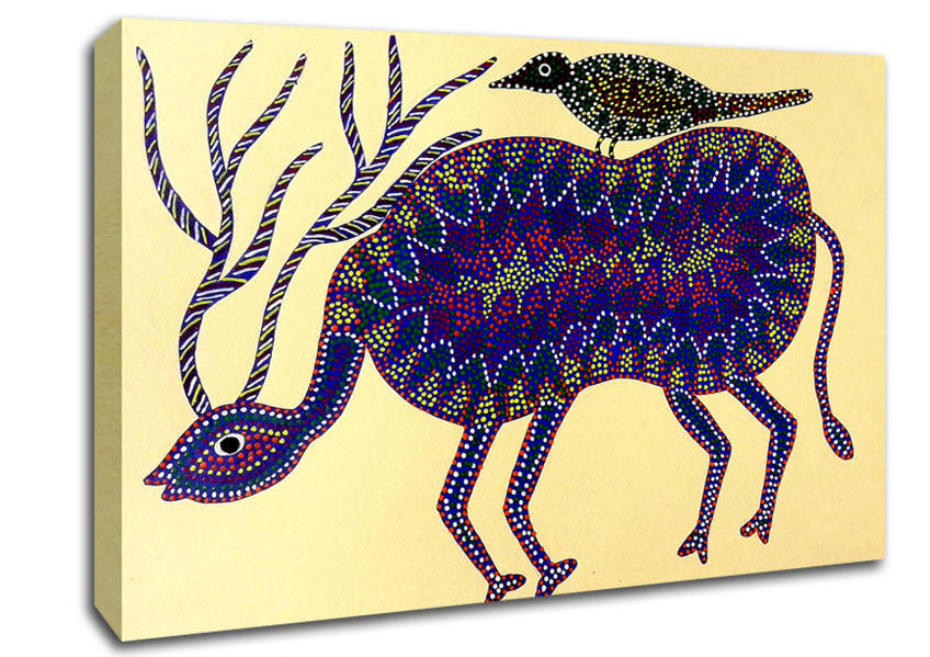 Aboriginal Animals Together Canvas Print