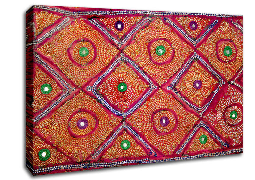Aboriginal Geometric Shapes Canvas Print