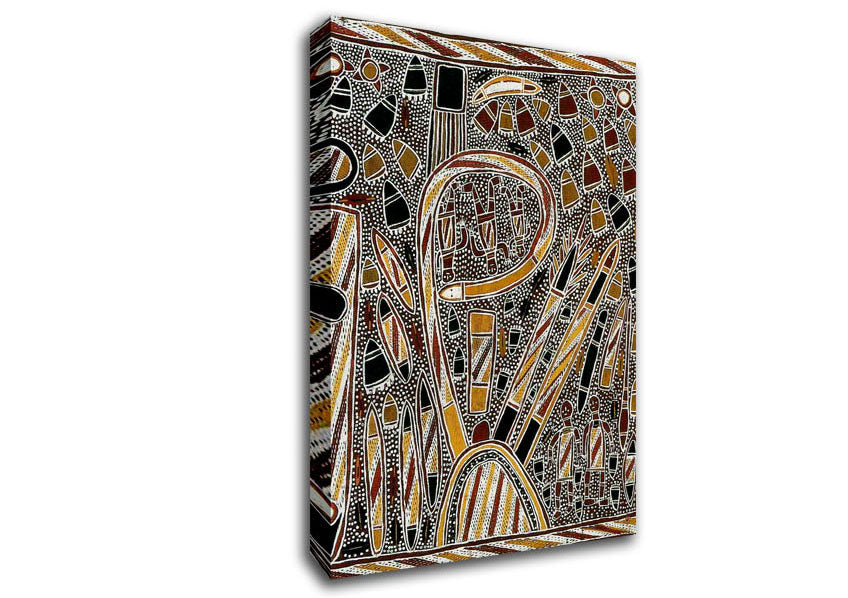 Aboriginal Dawidi Bark Canvas Art