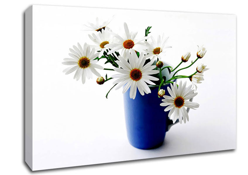 A Vase Of White Daisies Canvas Art