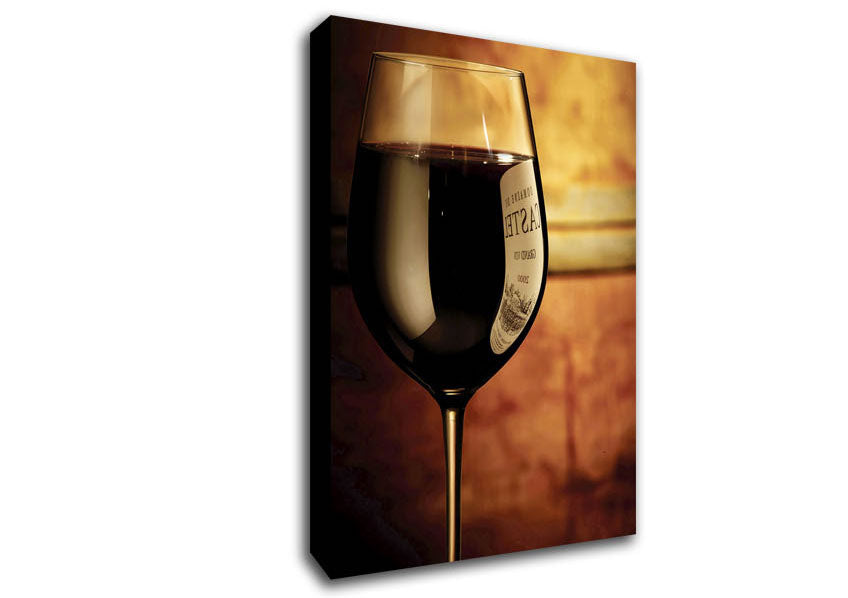 A Glass Of Dark Red Wine Canvas Print
