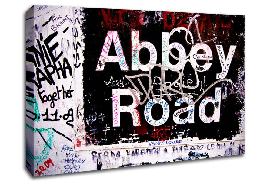 Abbey Road Graffiti Canvas Art