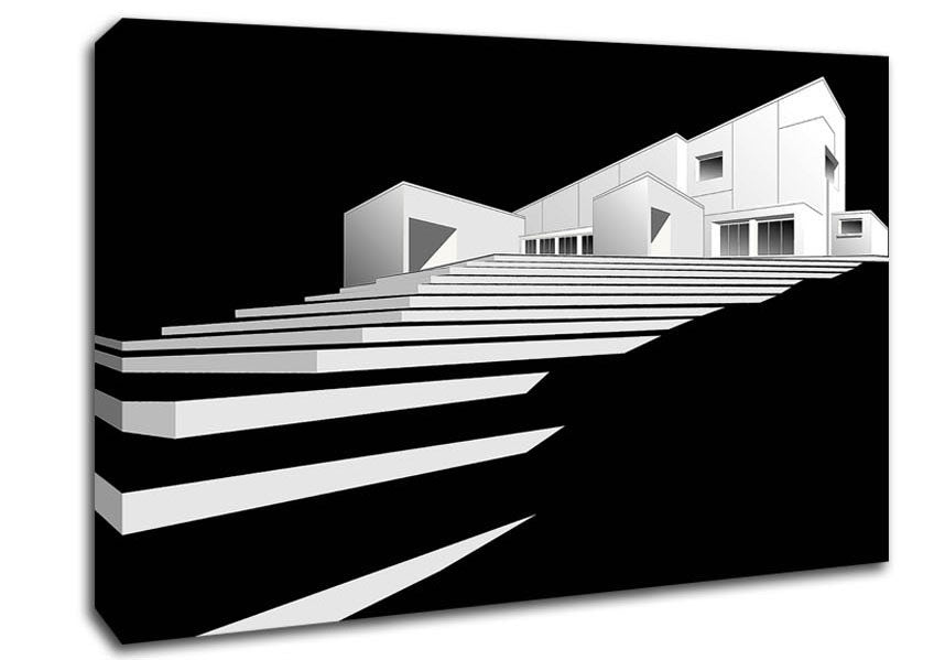 3D Building Model Canvas Print