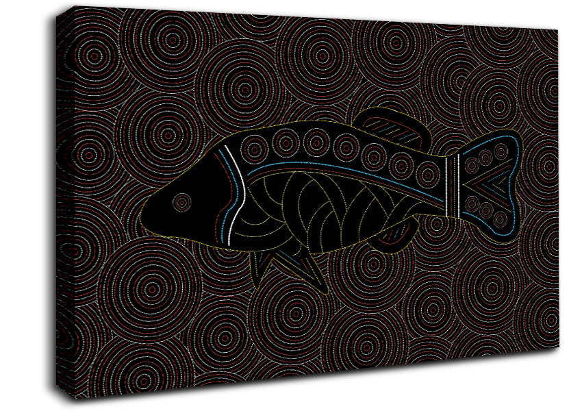 Aboriginal Fish 1 Canvas Wall Art