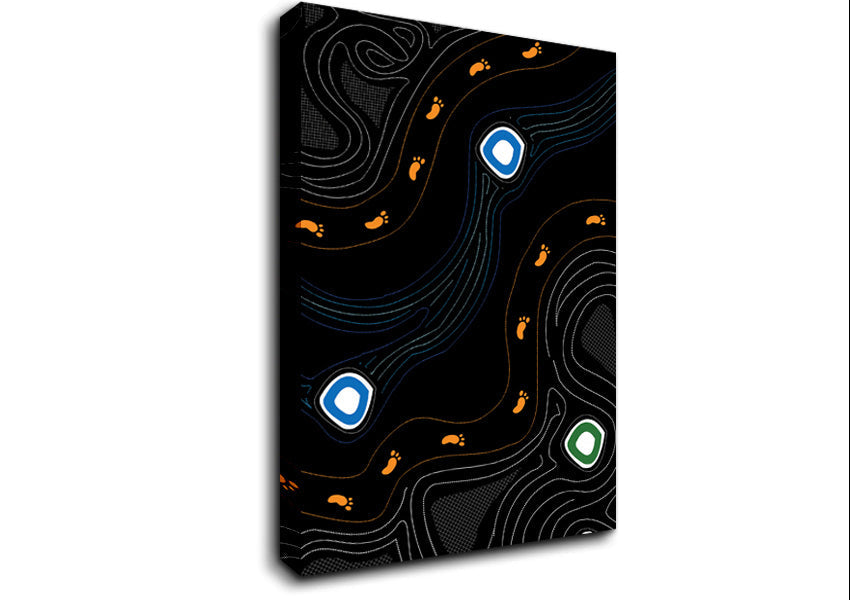 Aboriginal Footprints 1 Canvas Print