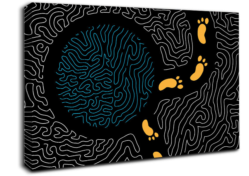 Aboriginal Footprints 2 Canvas Art