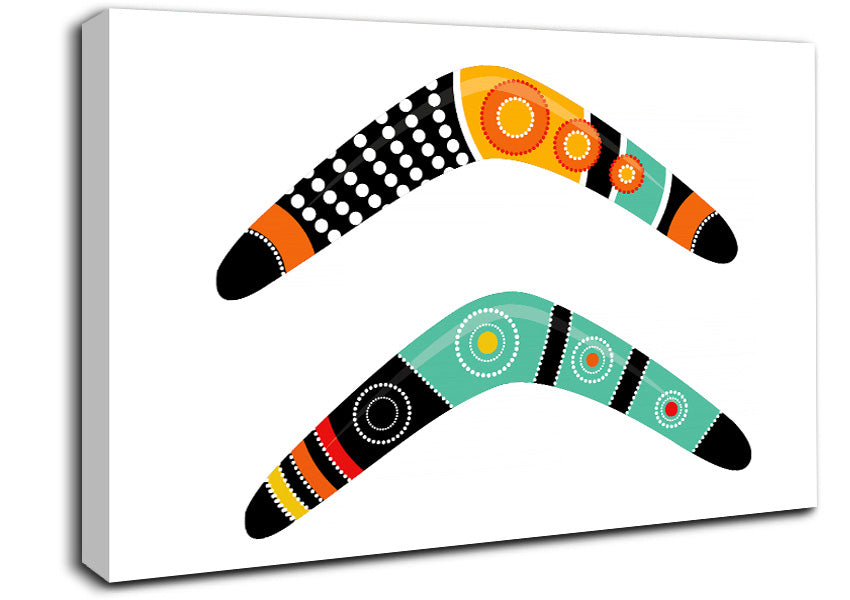 Aboriginal Boomerang Canvas Art