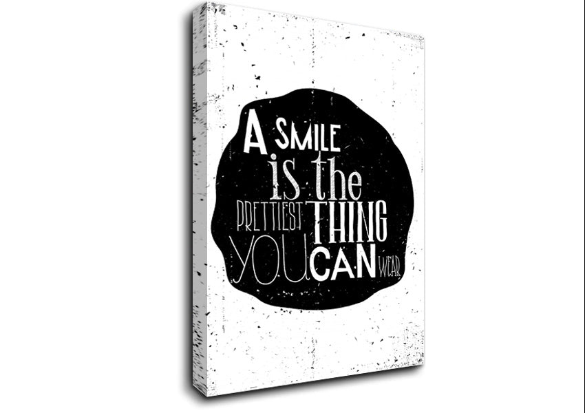 A Smile Is The Prettiest Thing Canvas Wall Art