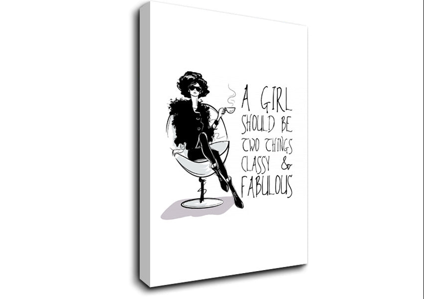 A Girl Should Be Two Things Canvas Wall Art
