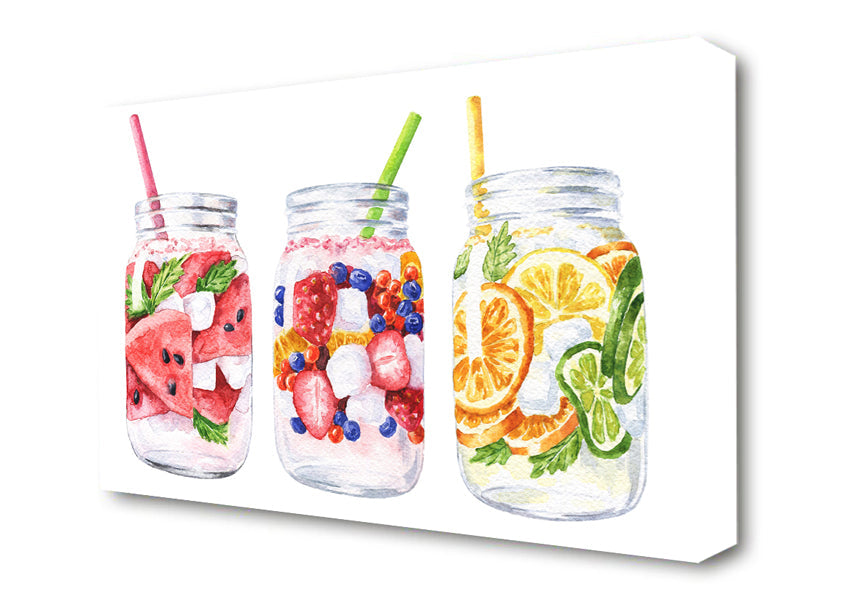 A Trio Of Cocktails Canvas Print