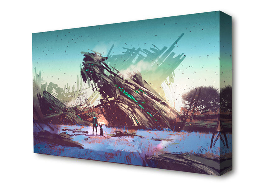 A Huge Ship Wreck Canvas Print