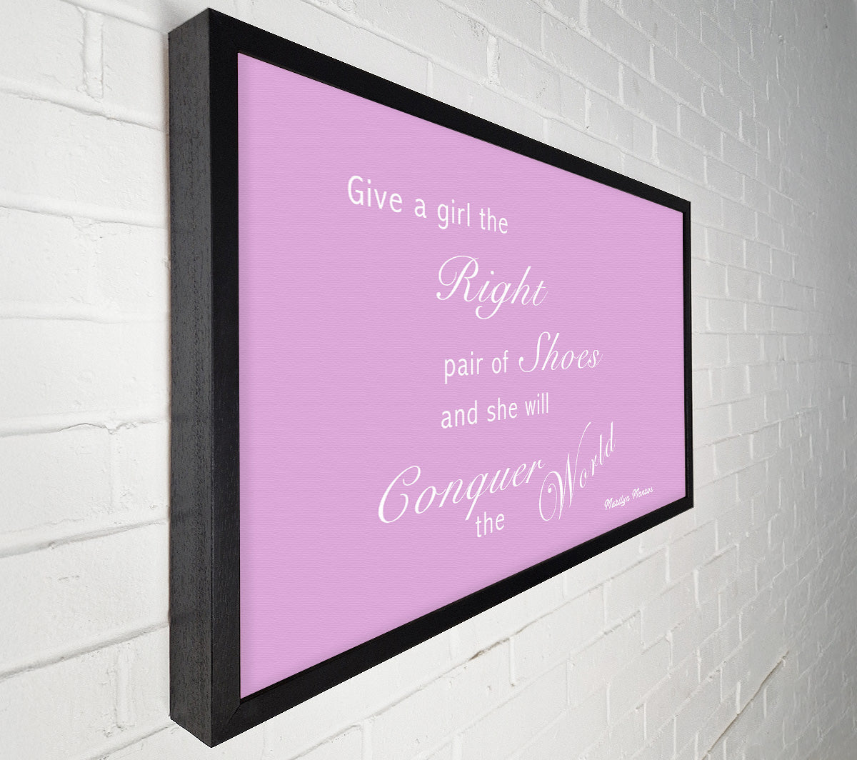 The Right Pair Of Shoes Marilyn Monroe Pink Canvas Wall Art
