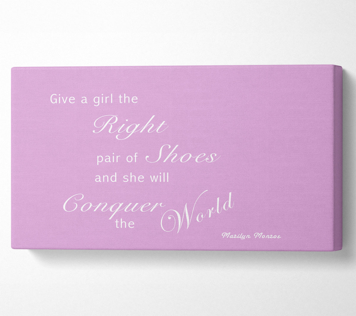 The Right Pair Of Shoes Marilyn Monroe Pink Canvas Wall Art