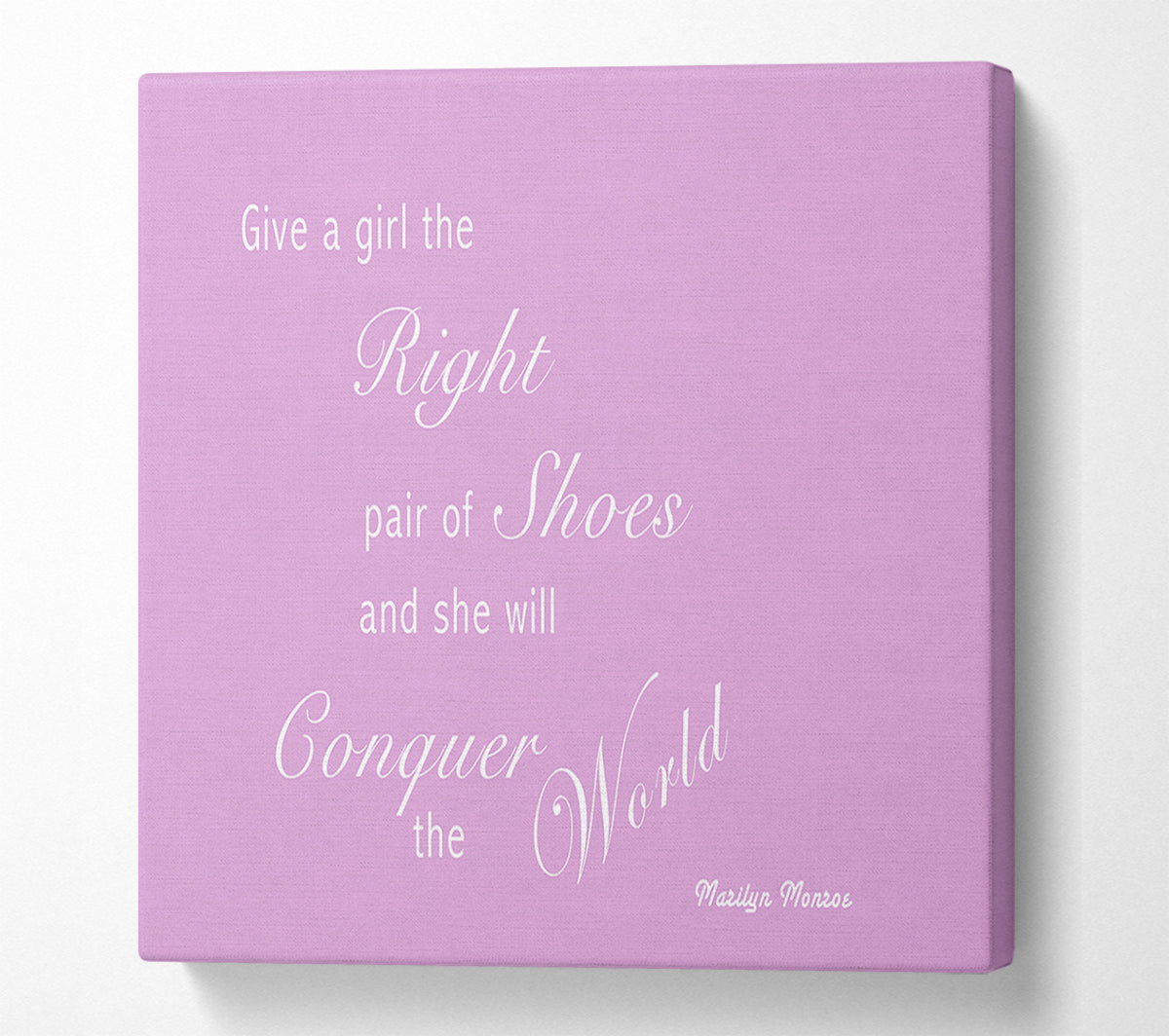 The Right Pair Of Shoes Marilyn Monroe Pink Canvas Wall Art