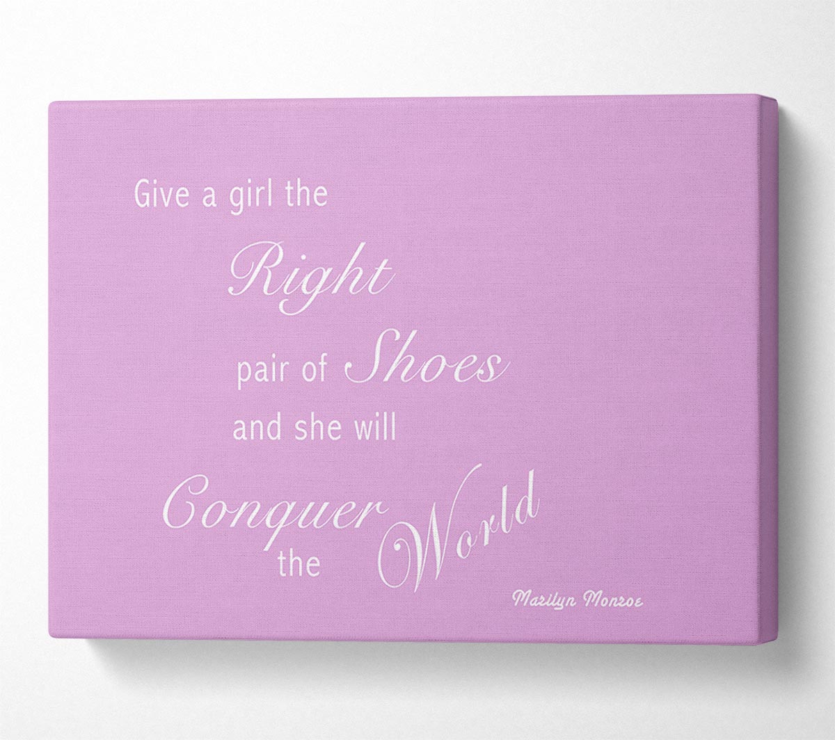 The Right Pair Of Shoes Marilyn Monroe Pink Canvas Wall Art